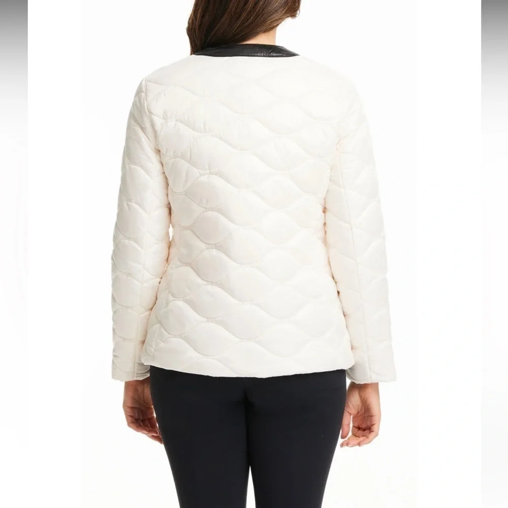Kate Spade | Pearl Snap Quilted Jacket White NEW Size M